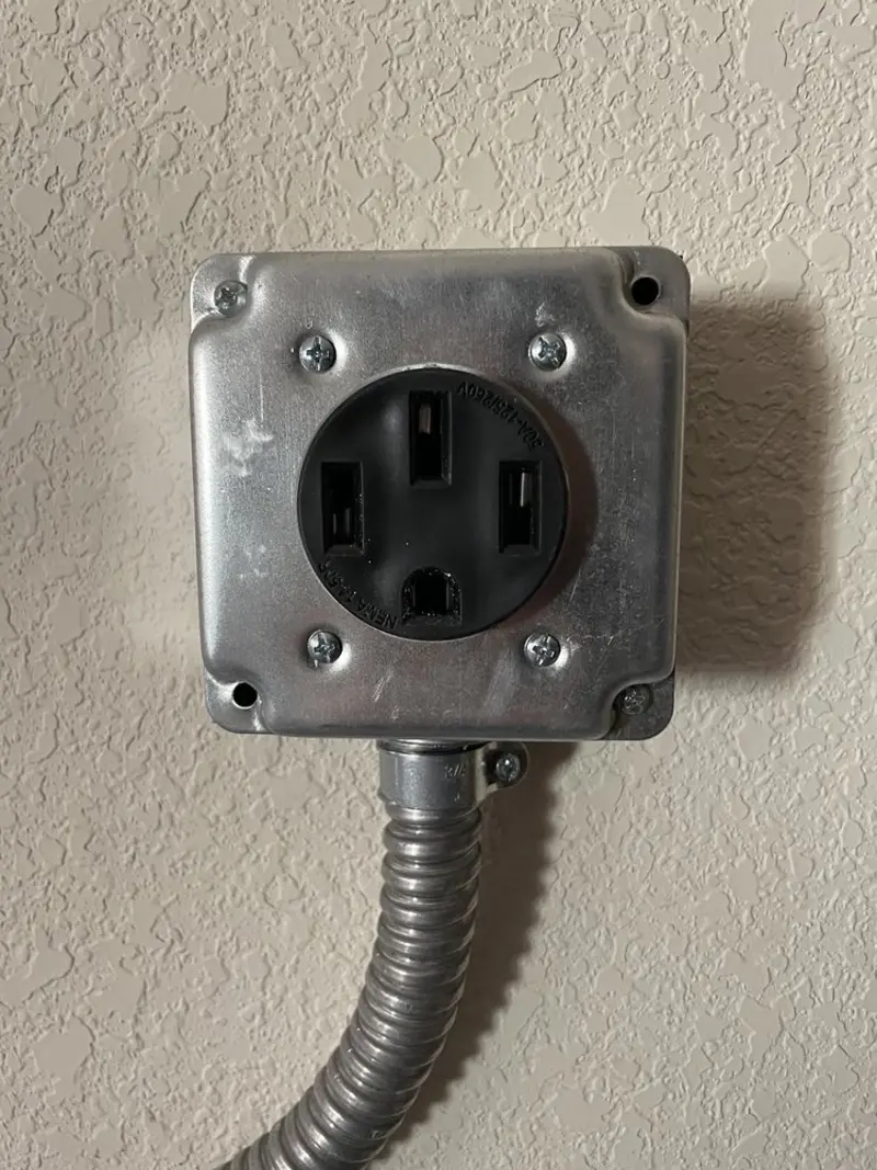 NEMA 14-50 outlet installed for Smart Home Electrical in Corvallis